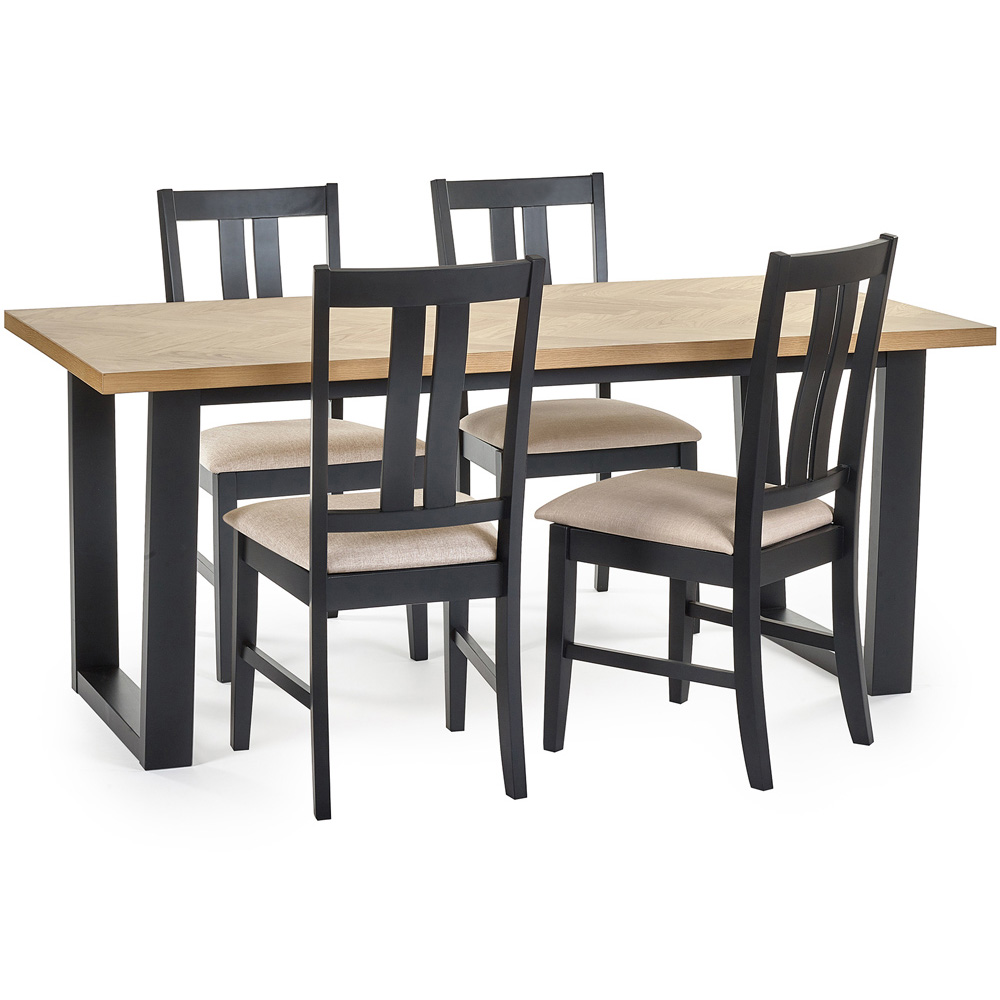 Julian Bowen Hilton 4 Seater Dining Table Image 4