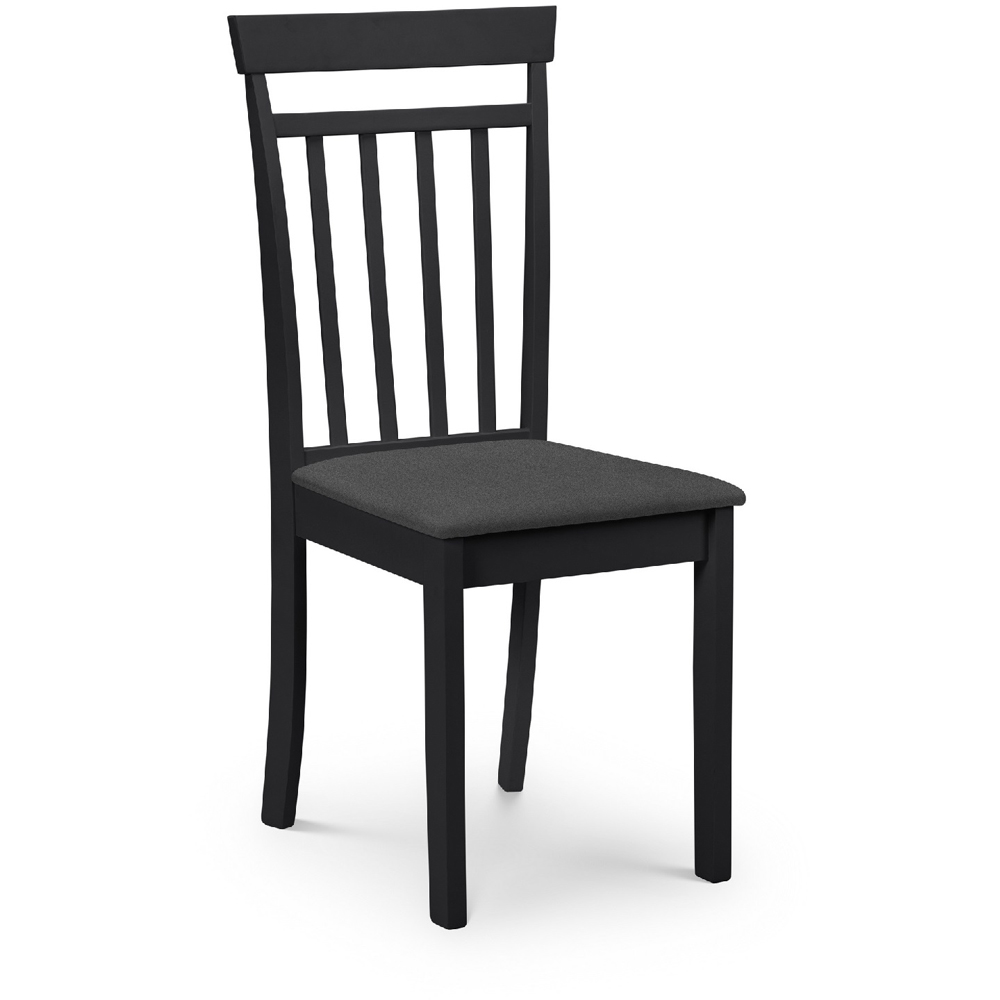Julian Bowen Coast Set of 2 Black Dining Chair Image 3