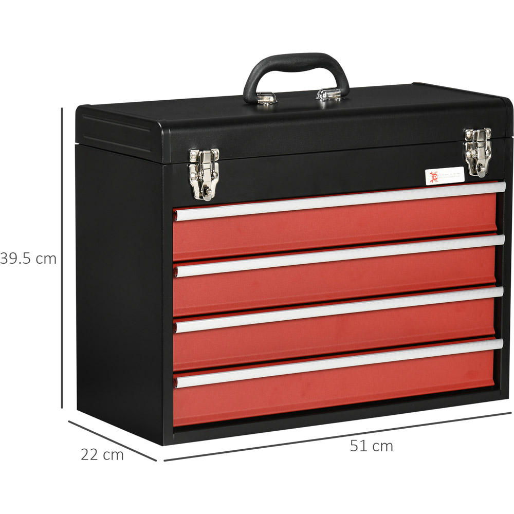 Durhand 4 Drawer Black Tool Chest Image 8