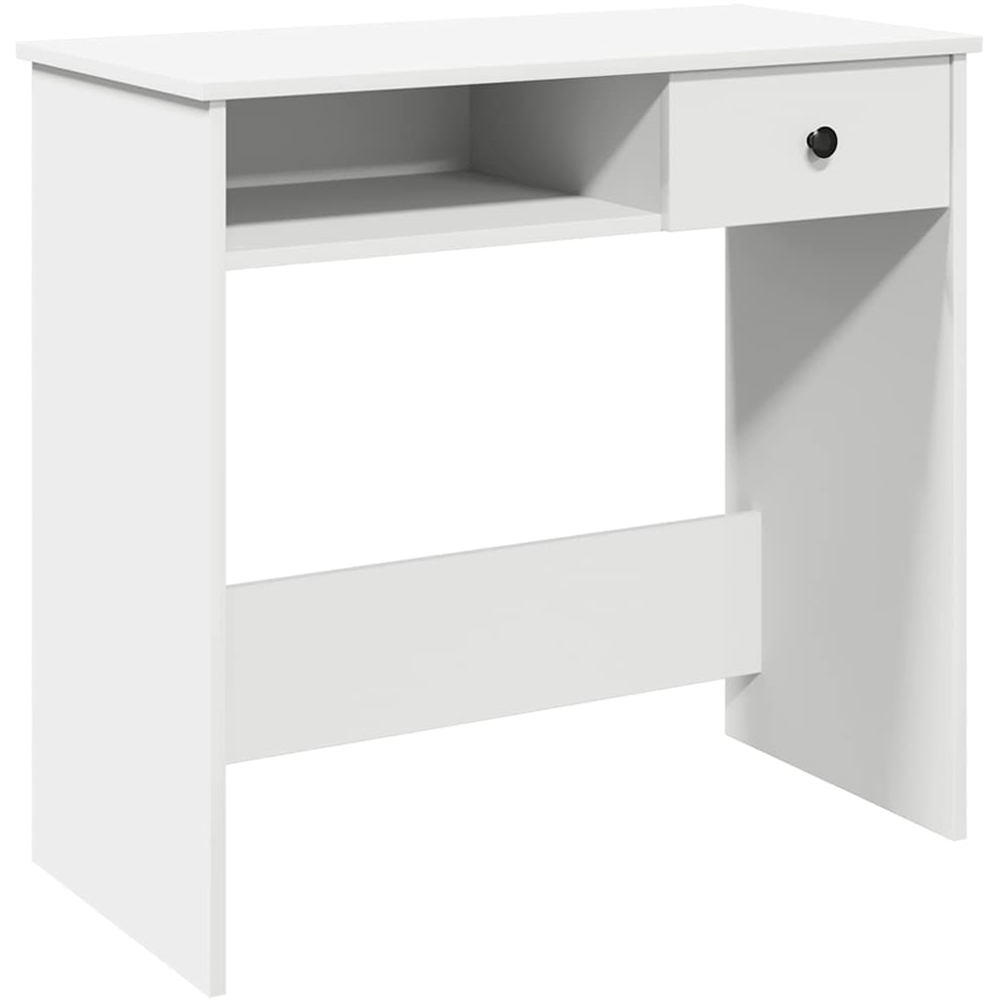 vidaXL Single Drawer Single Shelf Computer Desk White Image 2