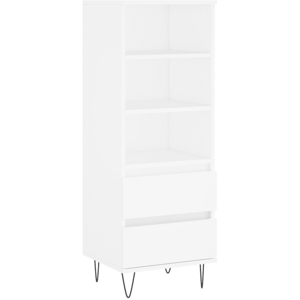 vidaXL 2 Drawer 3 Open Shelf White Highboard Image 2