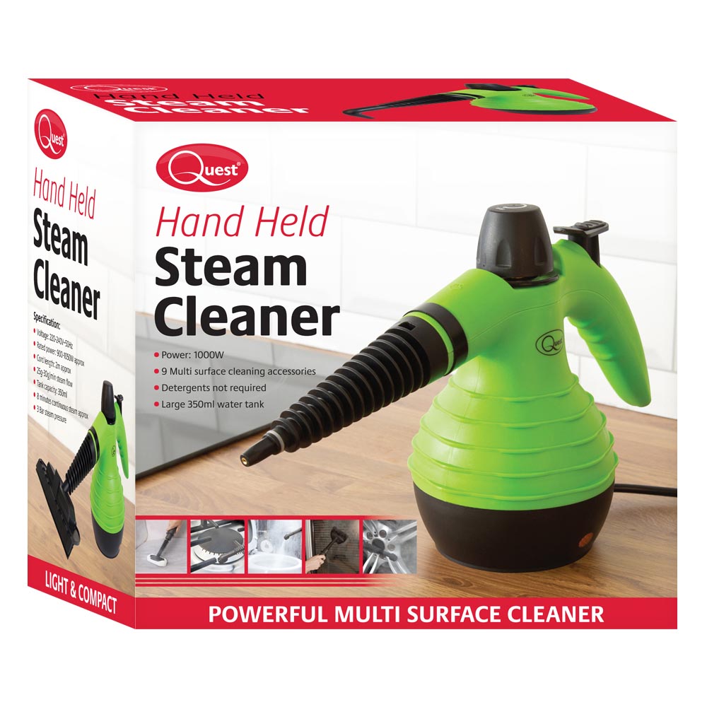 Quest Green Handheld Steam Cleaner 350ml Image 2