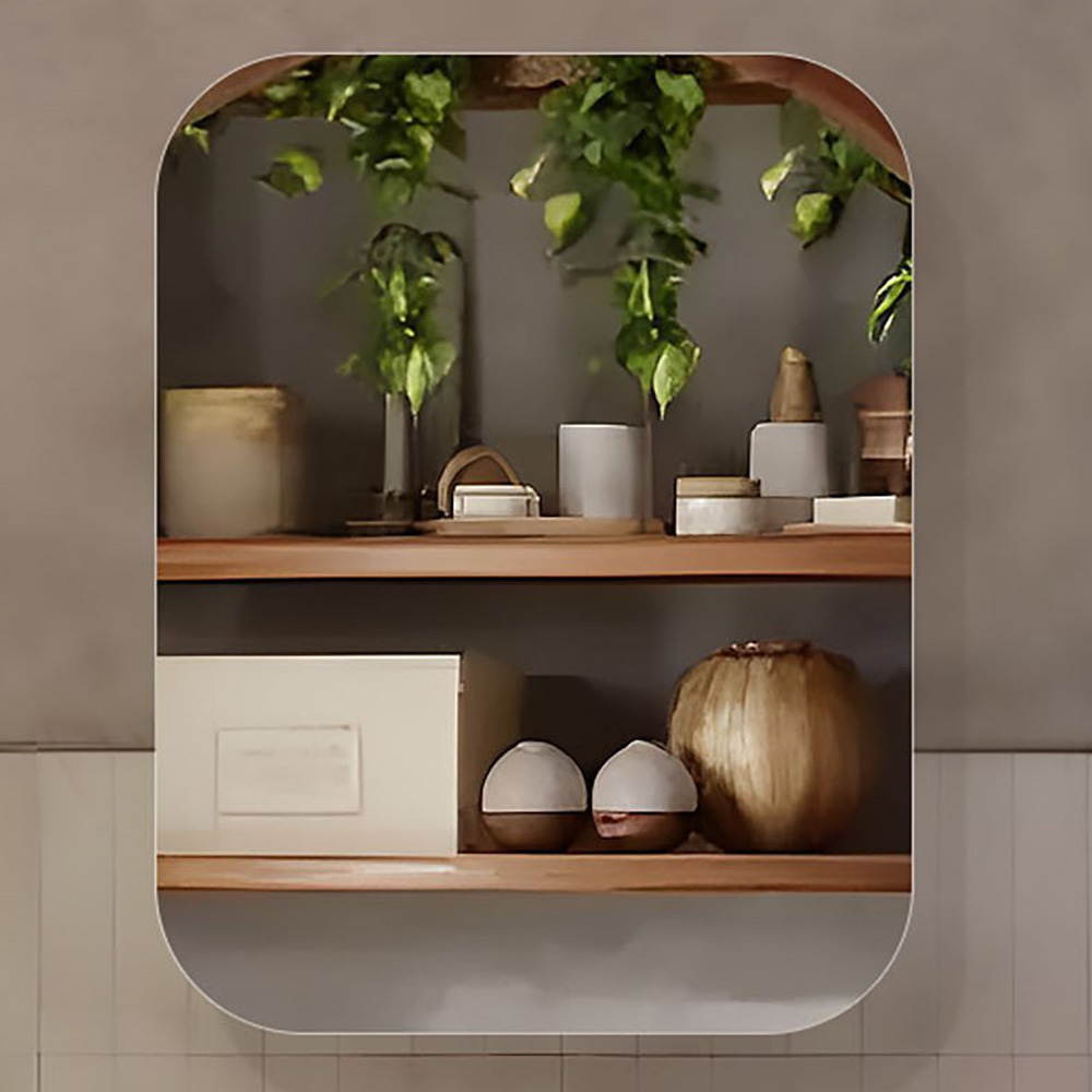 Atlanta Bathroom Mirror Cabinet - Silver Image 1