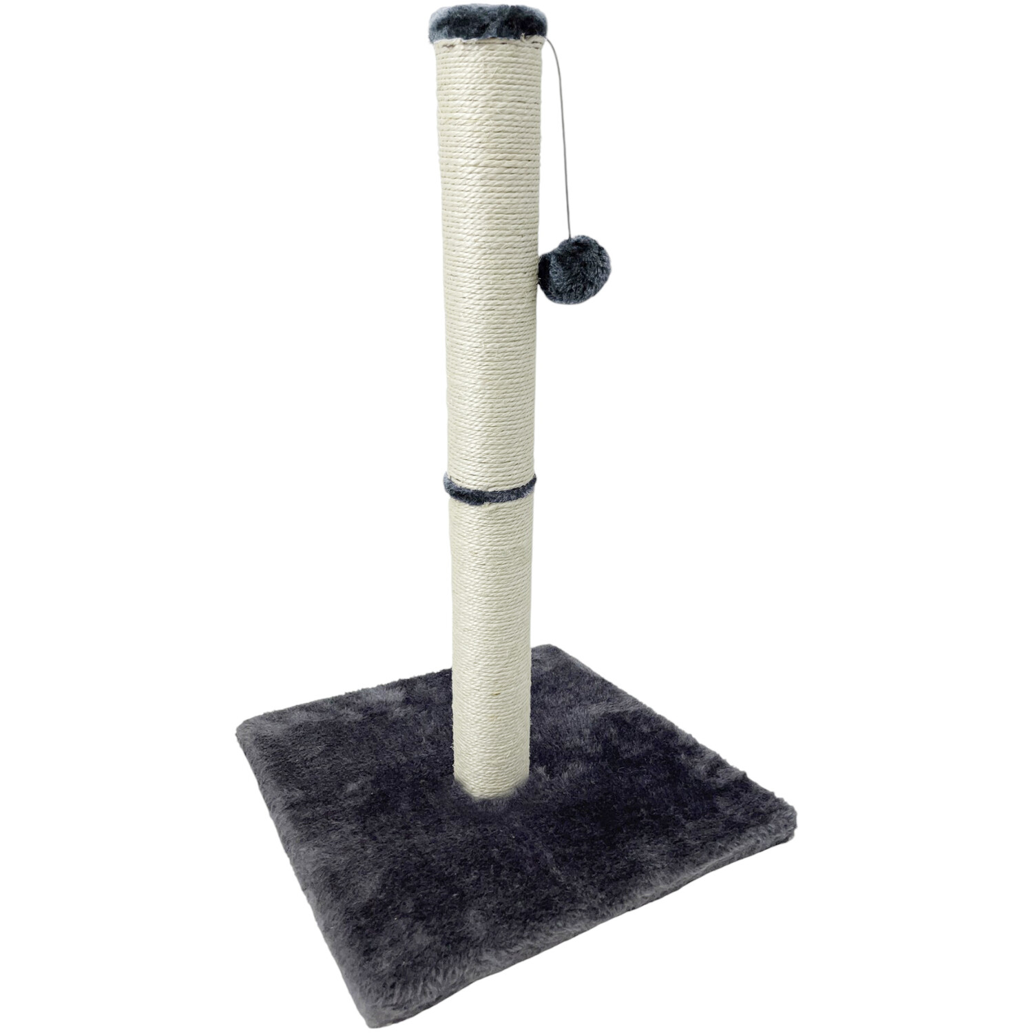Cat Scratching Post White and Grey Image 2