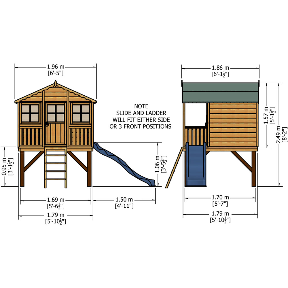 Shire Stork Playhouse with Platform and Ladder Image 7