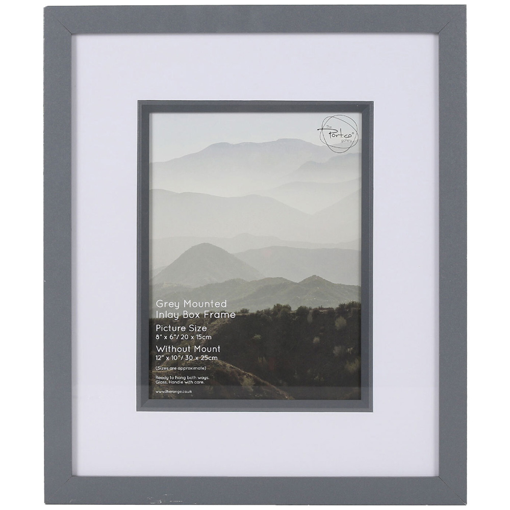 The Port. Co Gallery Inlay Grey Mounted Box Photo Frame 8 x 6 inch Image