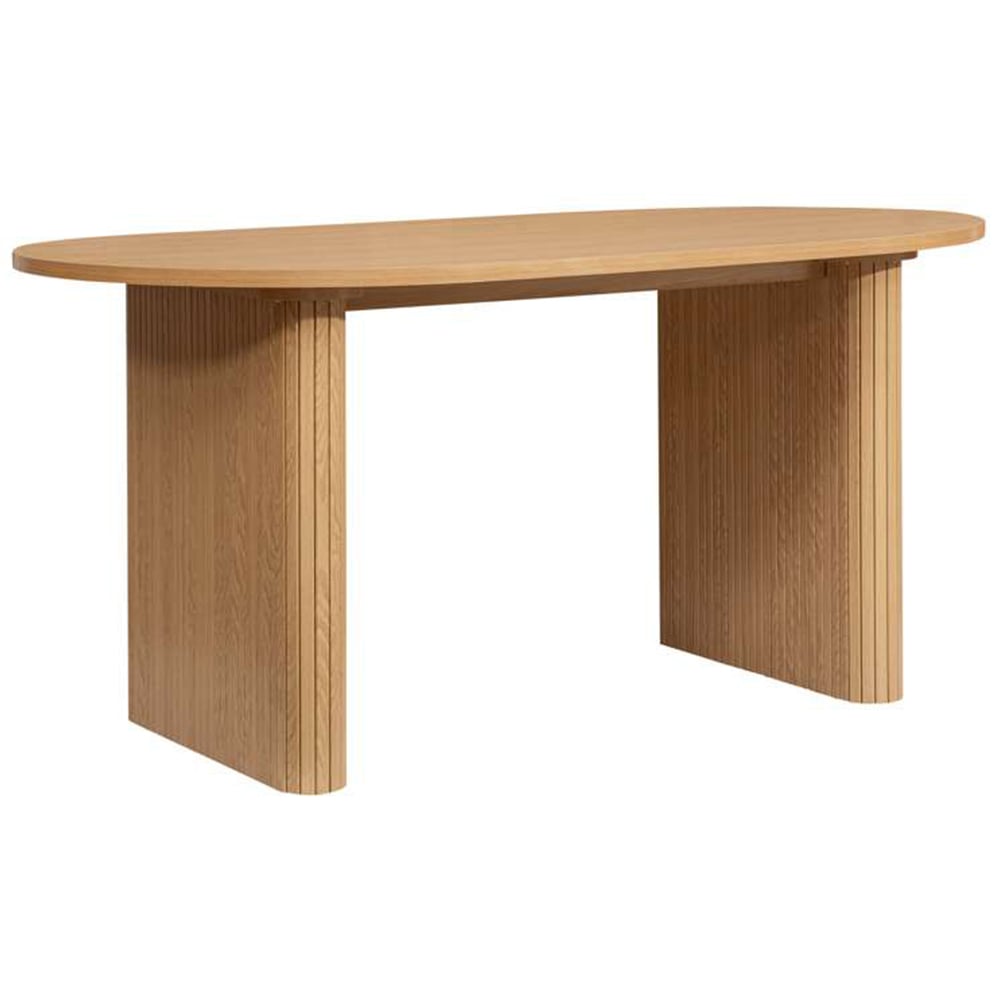 Birlea Axel 4 Seater Oval Fluted Dining Table Brown Image 2