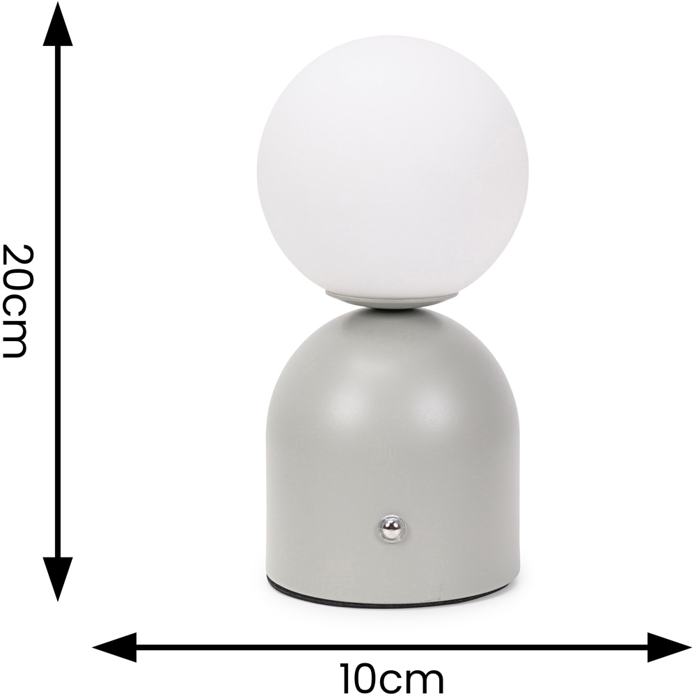 ValueLights Marlow Oyster Rechargeable LED Portable Table Lamp Image 9