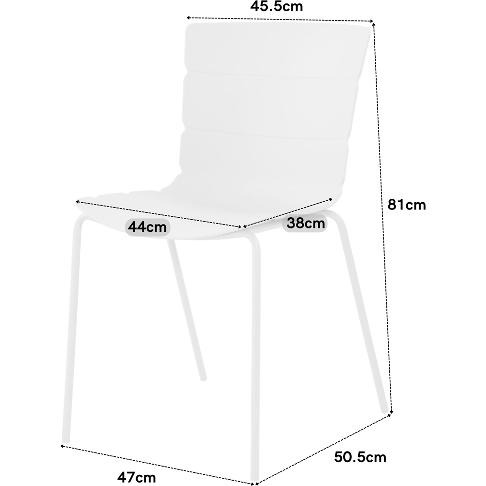 Core Products Aspen Bali 4 Seater Plastic Round Dining Set White Image 6