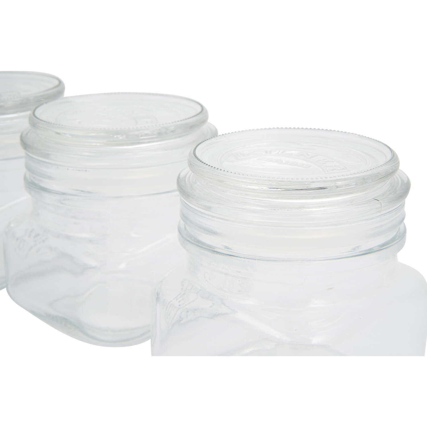 Kilner 250ml Square Glass Storage Jar with Push Top Lid 3 Pack Image 4