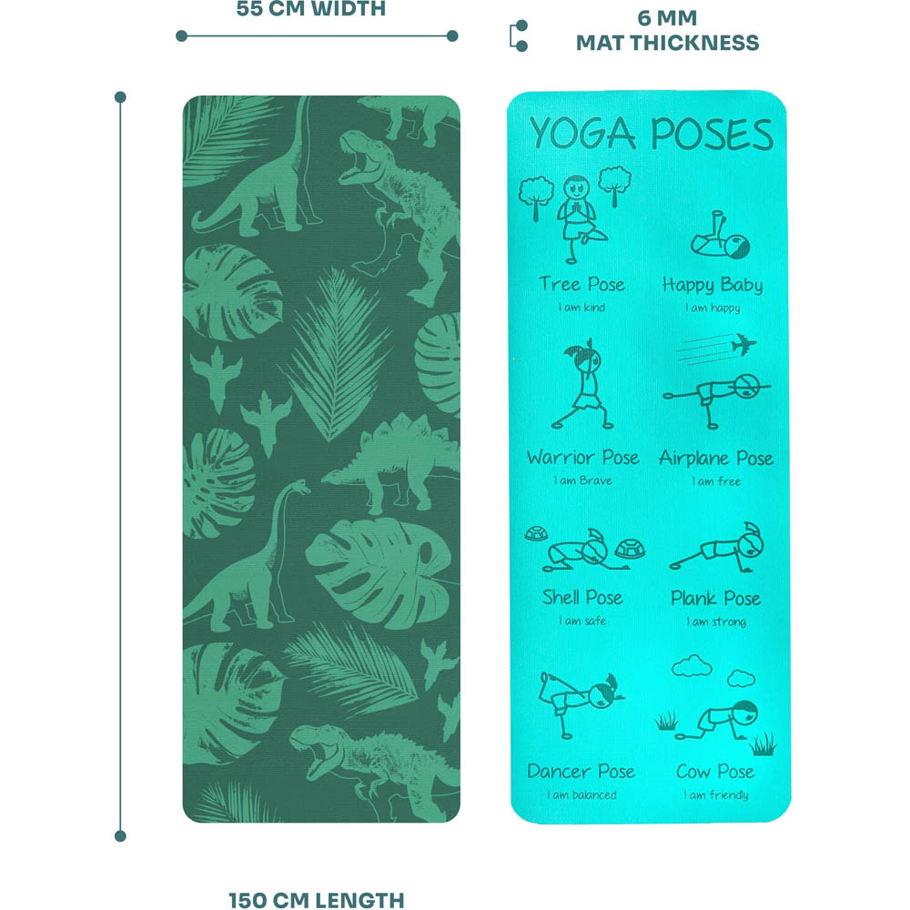 Myga Jurassic Jungle Kids Printed Yoga Mat Image 4