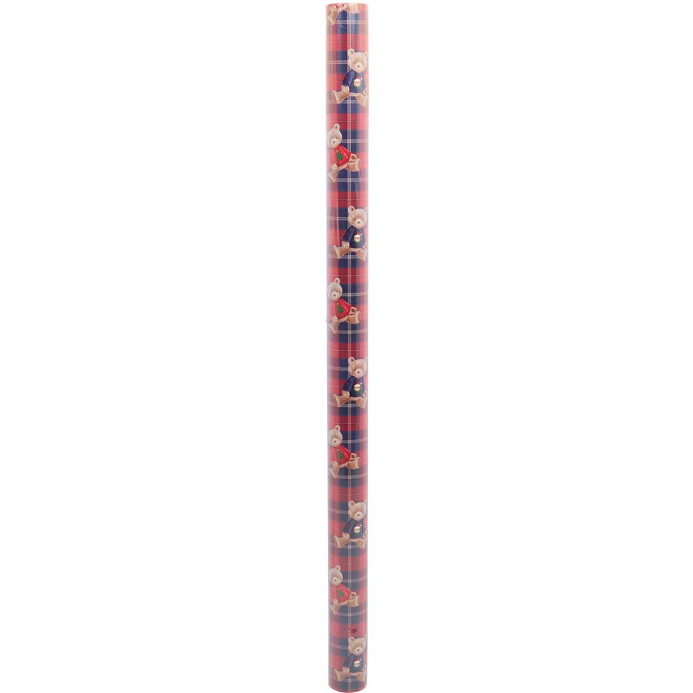 Tartan Teddy Bear Gift Wrap Image 3