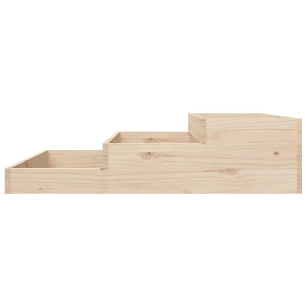 vidaXL 3-Tier Natural Solid Pine Wood Garden Planter 27 x 107 x 107cm Image 4