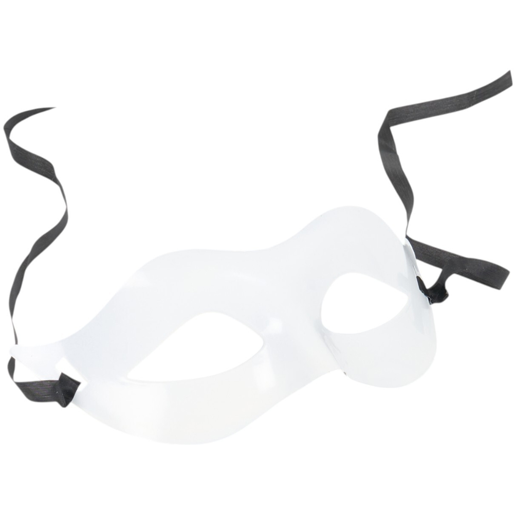 Plain Masquerade Mask White Image 2