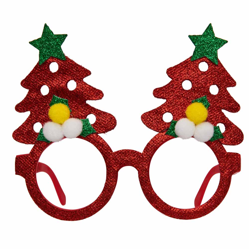 Single Wilko Novelty Christmas Glasses in Assorted styles Image 2