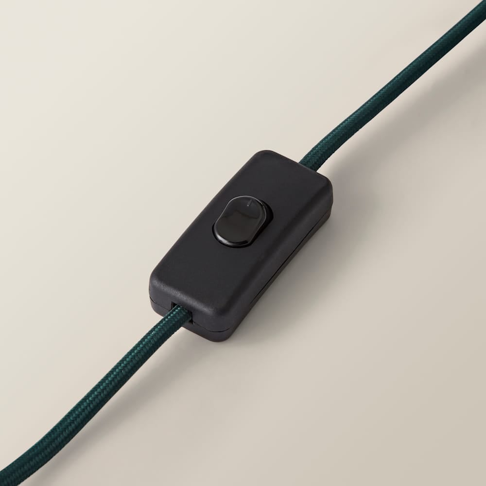 ValueLights Martha Conical Teal Velvet Table Lamp and Bulb Image 5