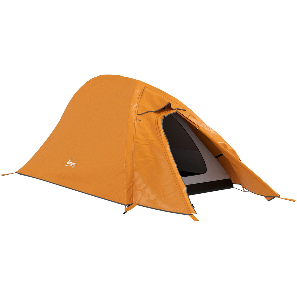 Outsunny 1-2 Person Camping Tent Orange Image 1