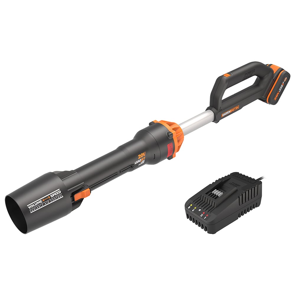 Worx LeafJet WG543E 20V Cordless Leaf Blower with 4.0Ah Battery and Charger Image 1