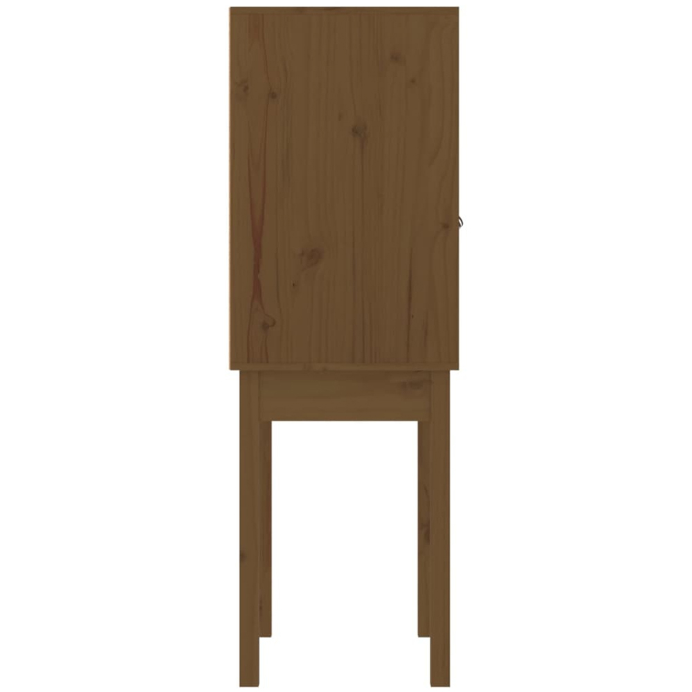 vidaXL 2 Door 2 Shelf Honey Brown Solid Wood Pine Highboard Image 6