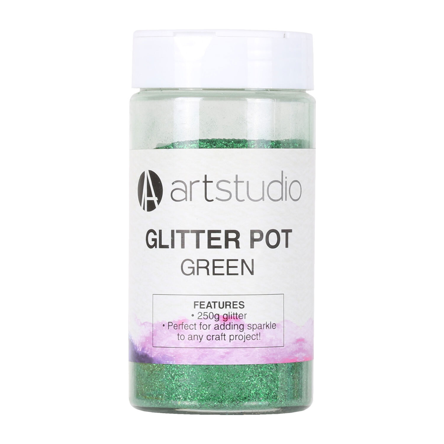 Art Studio Glitter Pot Red or Green Image 1