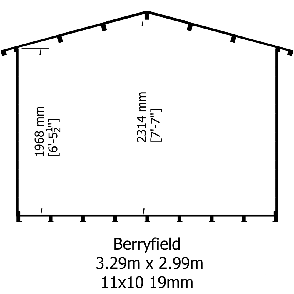 Shire Berryfield 11 x 10ft Wooden Log Cabin Image 7