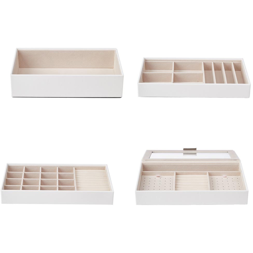 H&O Direct 4 Tier White Jewellery Box Image 3