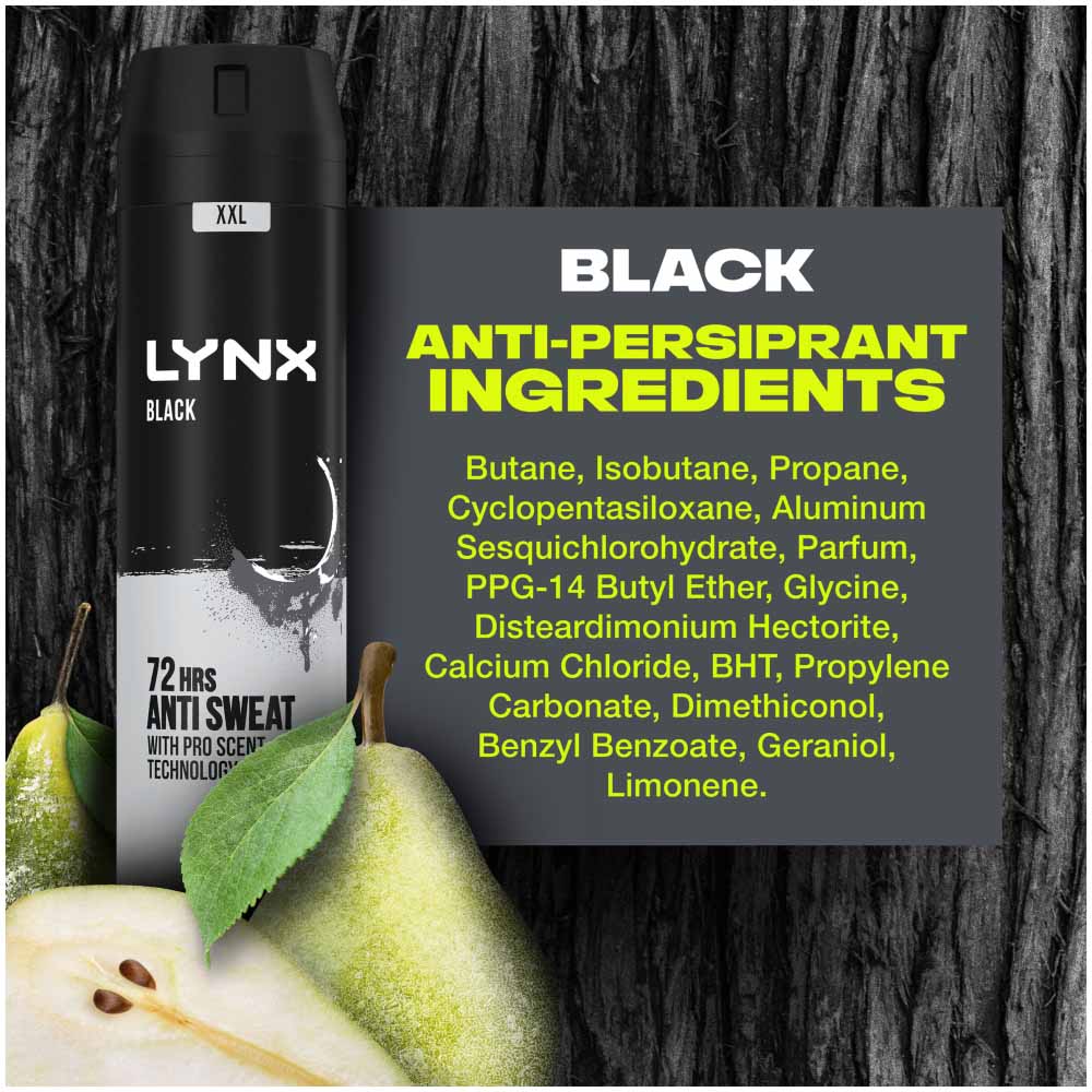 Lynx XXL Black 48 Hour Dry Anti Perspirant 250ml Image 8