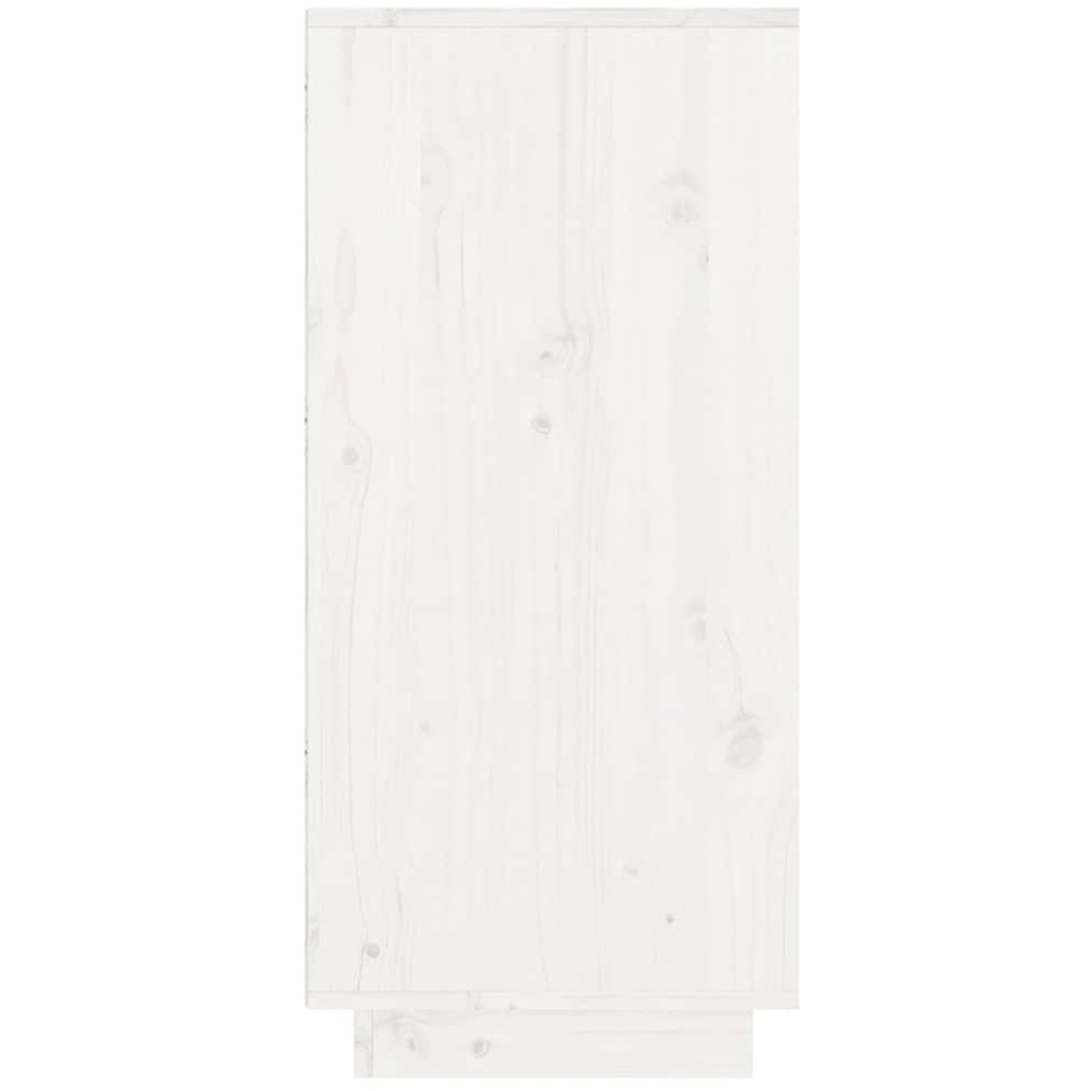 vidaXL 2 Drawer 2 Open Shelf White Solid Pinewood Console Cabinet Image 6