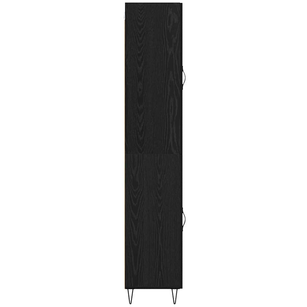 vidaXL 2 Door Black Tall Slim Highboard Image 4