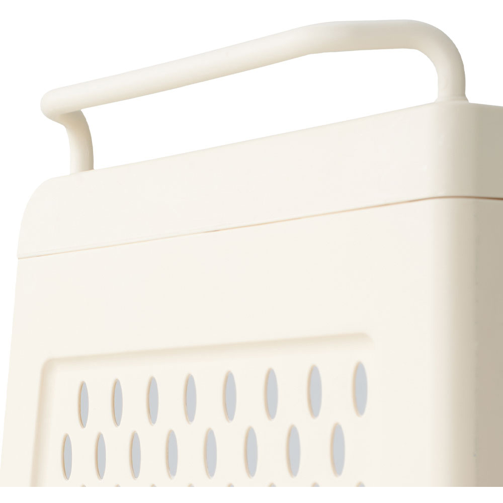 Living and Home 3-Tier Cream Multifunctional Storage Trolley Cart with Handles Image 5