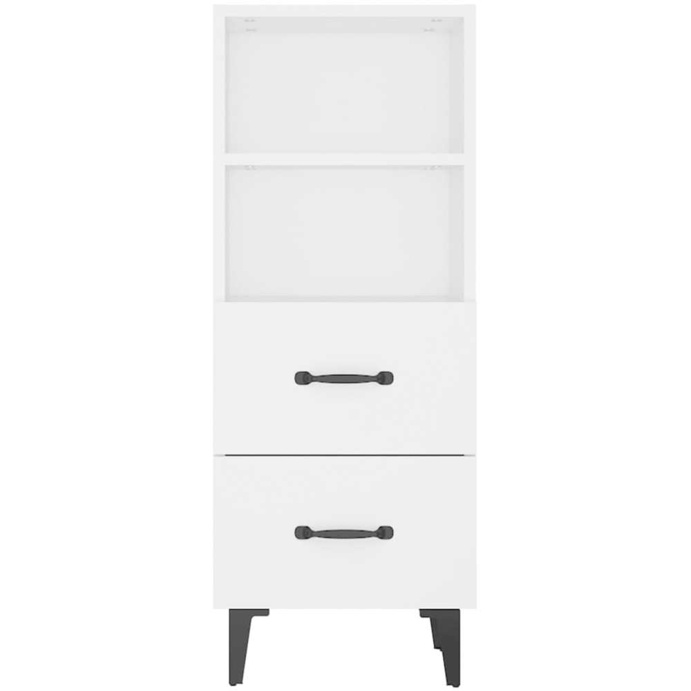 vidaXL 2 Drawer 2 Shelf White Sideboard Image 4