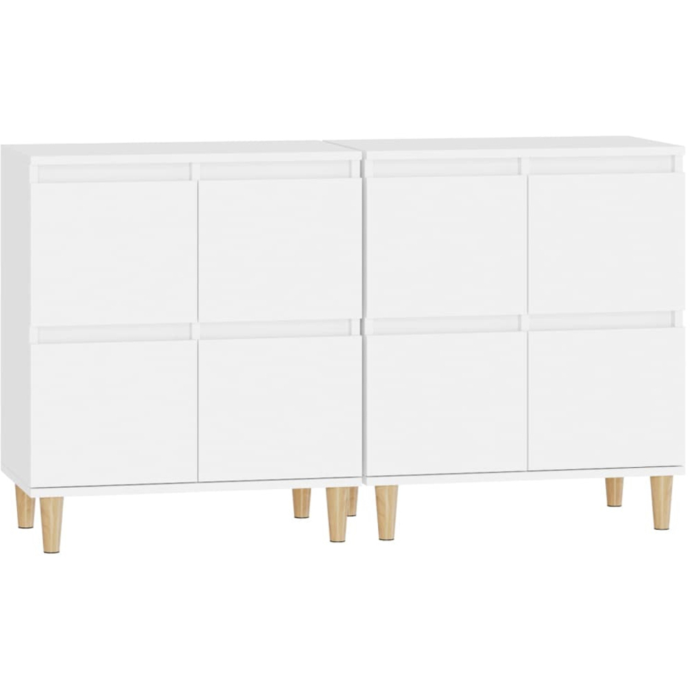 vidaXL 2 Door White Sideboard Set of 2 Image 6