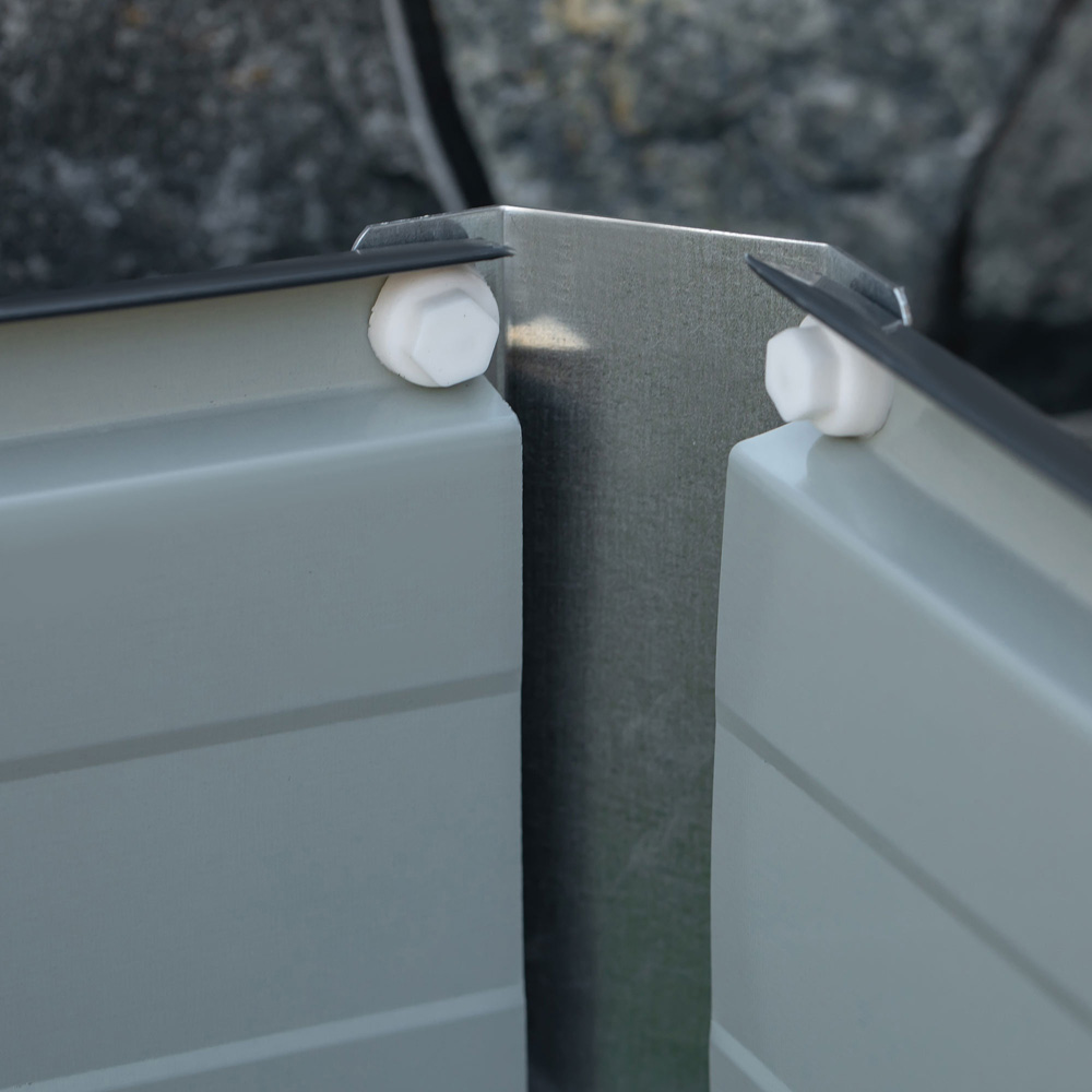 Outsunny Grey Steel Raised Bed Garden Box Planter Image 3