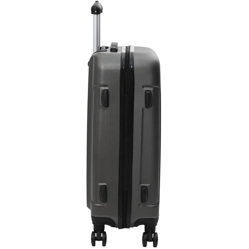vidaXL Set of 3 Grey ABS Suitcases with Wheels Image 5