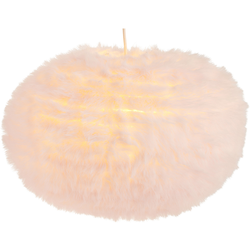 Wilko Pink Faux Feather Large Pendant Shade Image 5