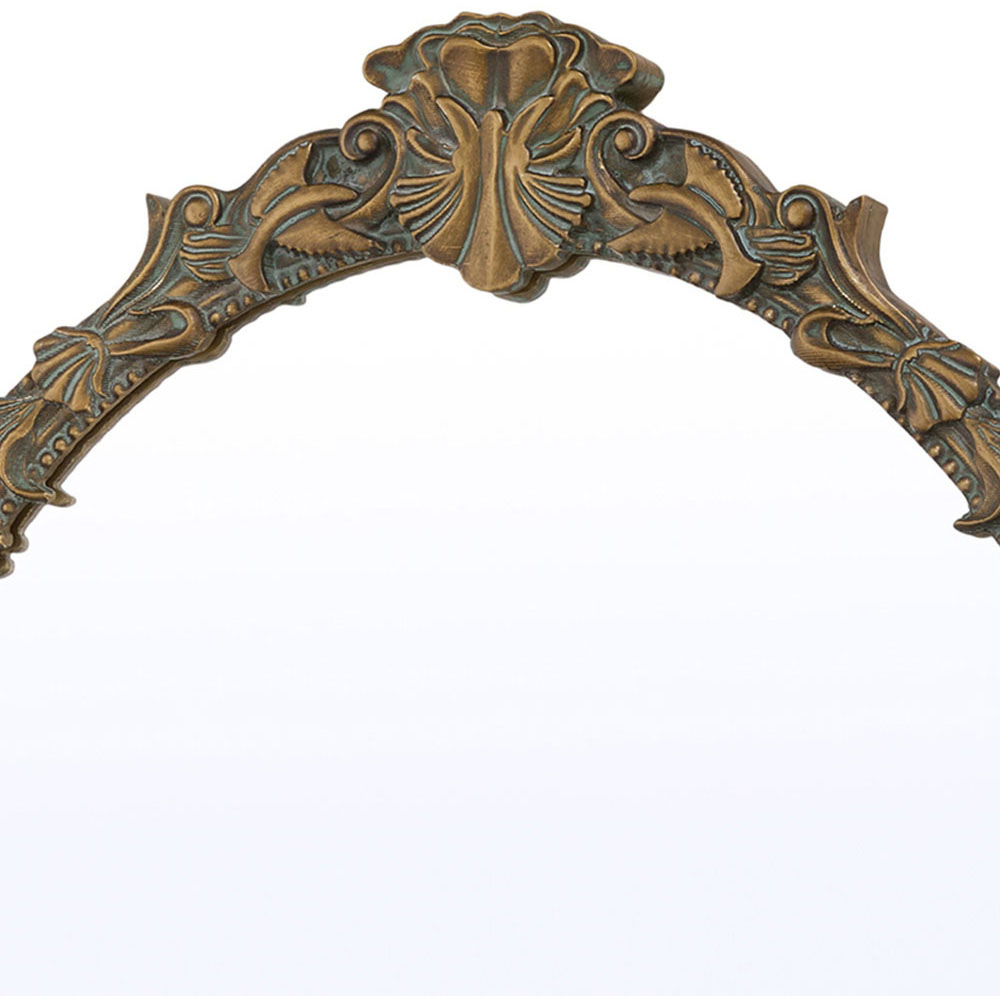 Living and Home Gold Oval Classic Wall Mirror 80 x 60cm Image 4