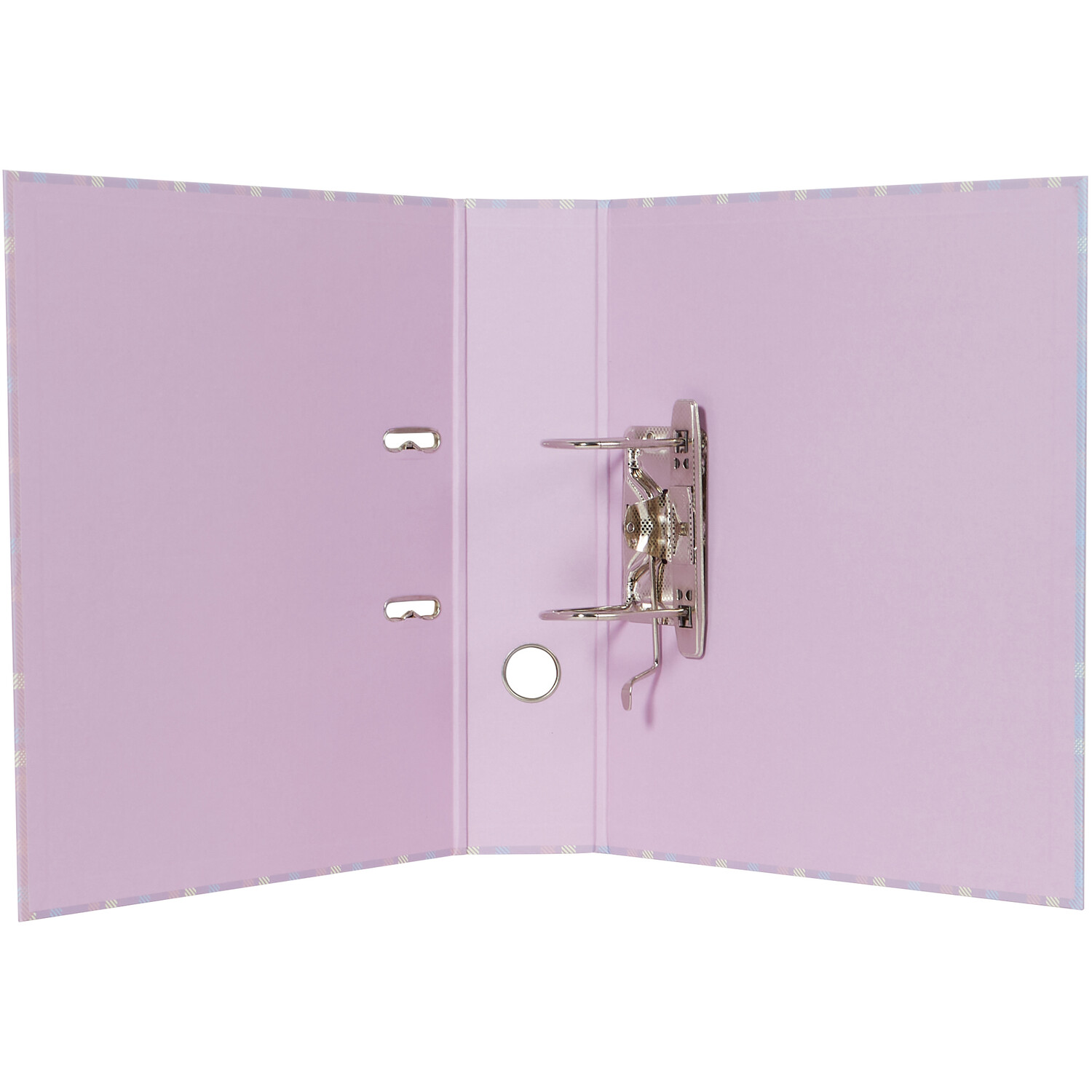 Lilac Check Lever Arch - Purple Image 4
