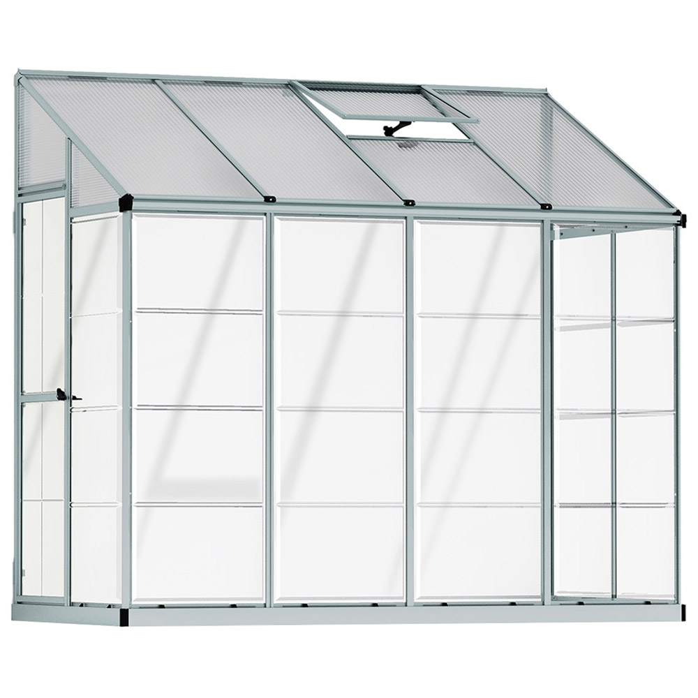 Palram Canopia Hybrid Silver 8 x 4ft Lean To Greenhouse Image 1