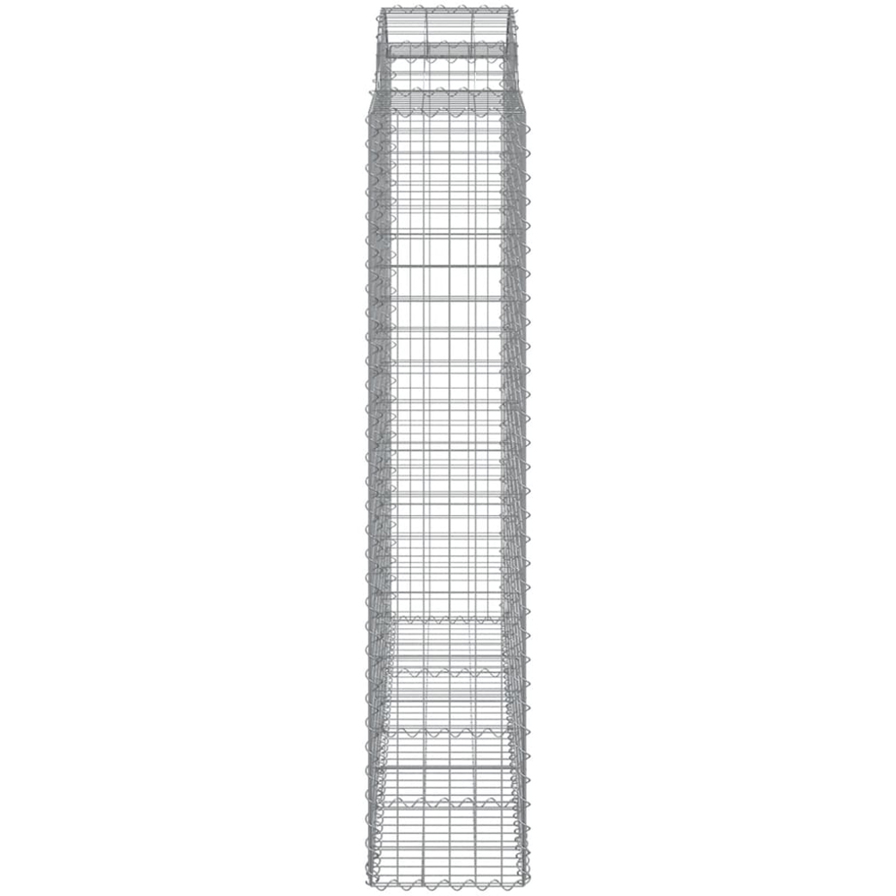 vidaXL Silver Galvanised Iron Gabion Basket 200 x 50 x 200/220cm 8 Pack Image 3