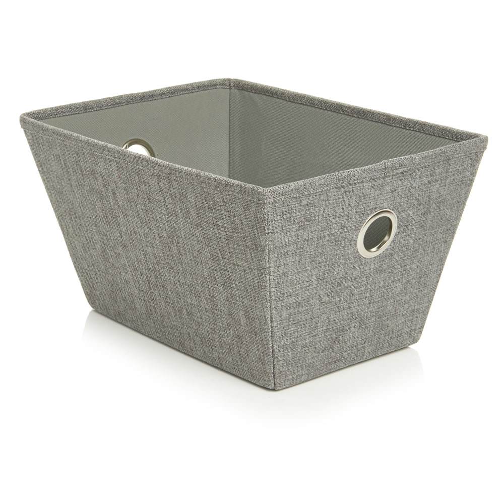 Wilko Small Charcoal Woven Storage Basket Image 1