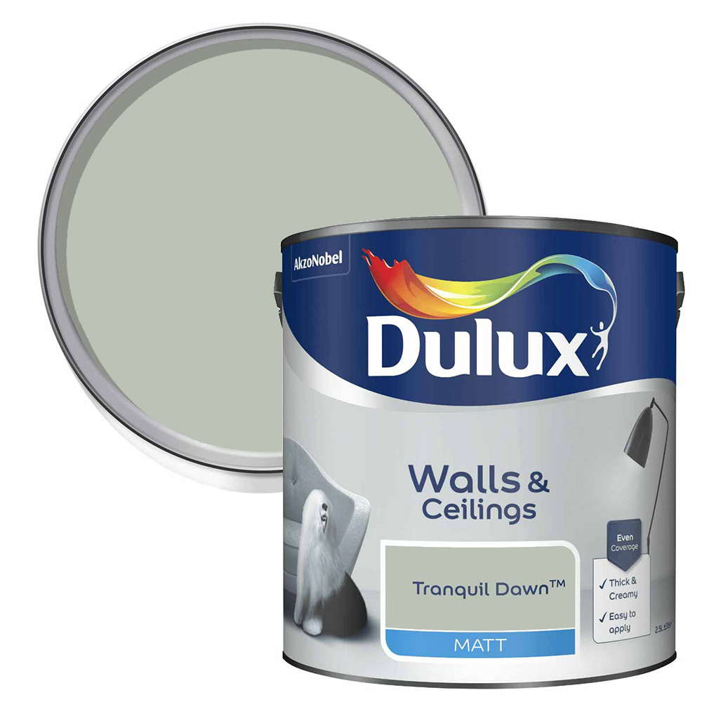 Dulux Wall & Ceilings Tranquil Dawn Matt Emulsion Paint 2.5L Image 1