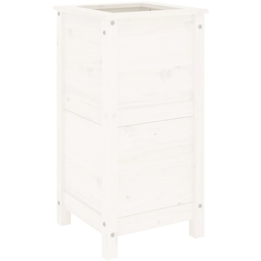 vidaXL White Solid Pine Wood Tall Garden Planter 78 x 40 x 40cm Image 5