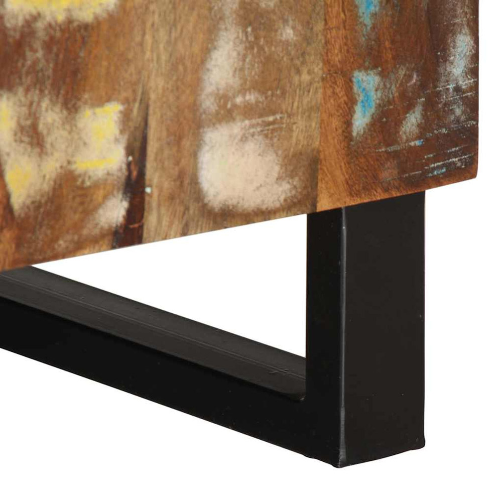 vidaXL Single Door 2 Open Shelf Multicolour TV Cabinet with Metal Stand Image 8