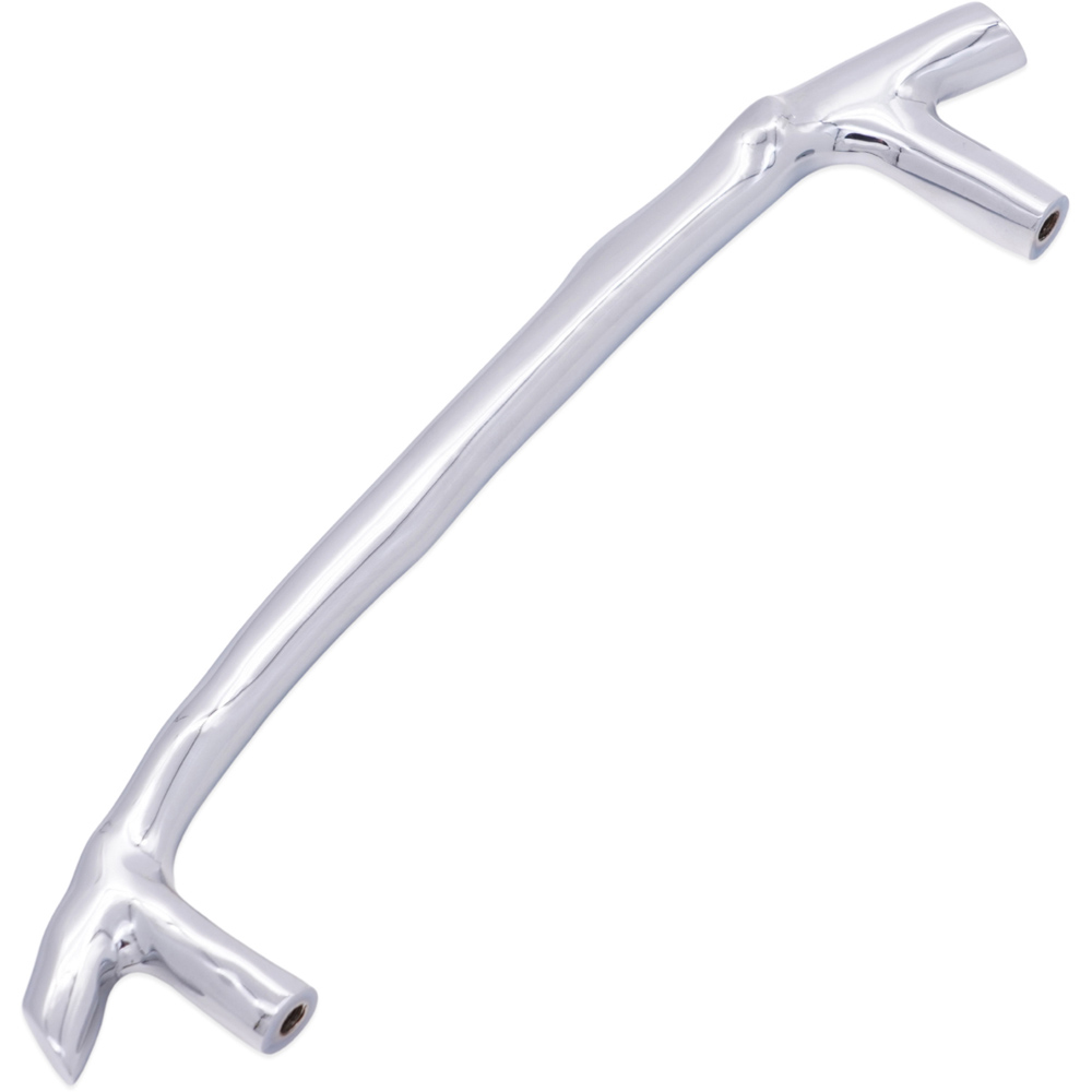 Spira Brass Bamboo Polished Chrome Cabinet Pull Handle 270mm Image 3