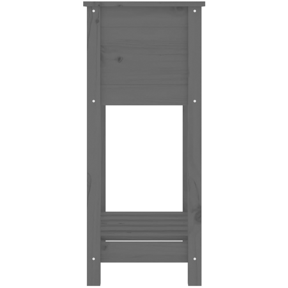 vidaXL Single Shelf Grey Solid Pine Wood Garden Planter 81 x 54 x 34.5cm Image 5