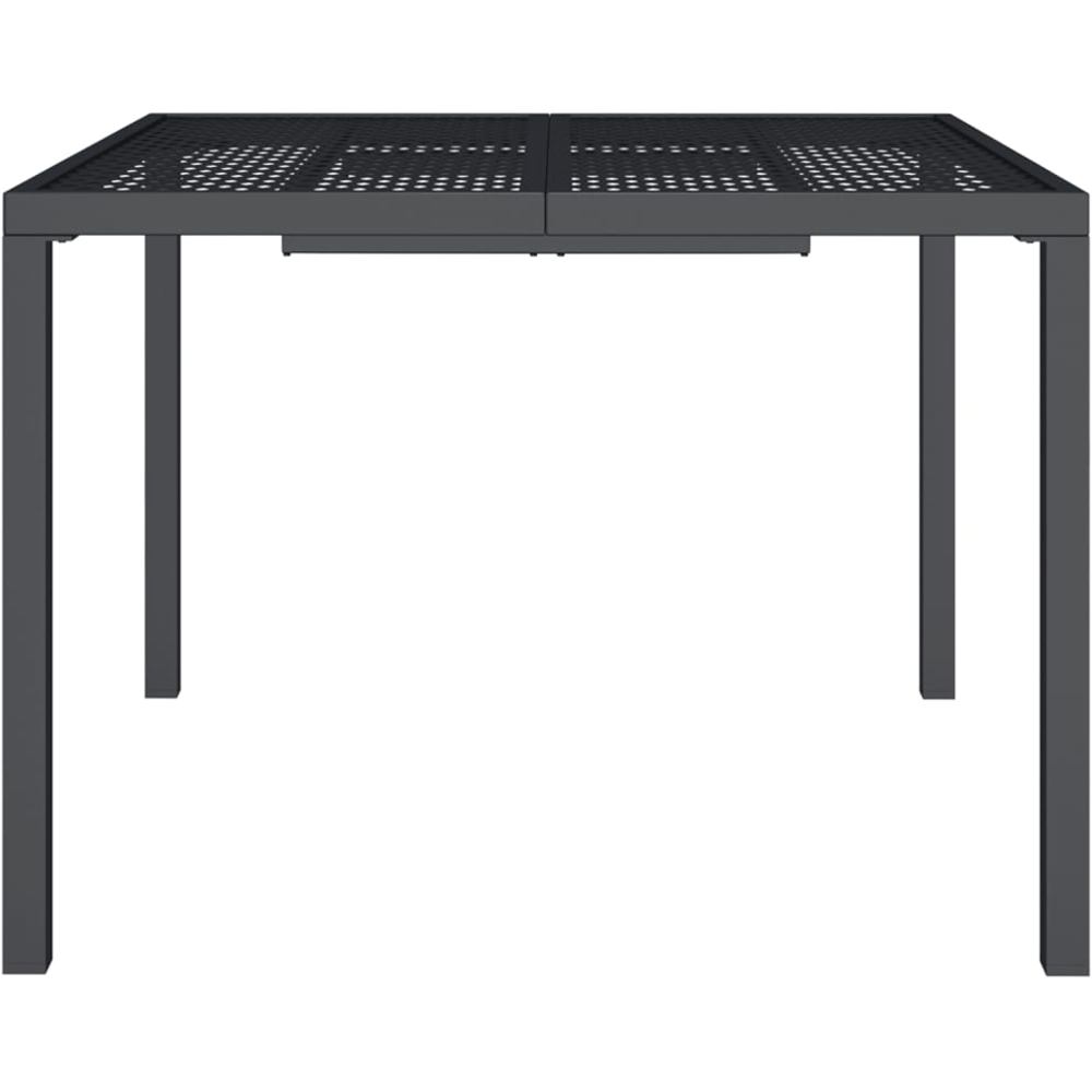 vidaXL 4 Seater Anthracite Powder Coated Steel Mesh Square Garden Table Image 3
