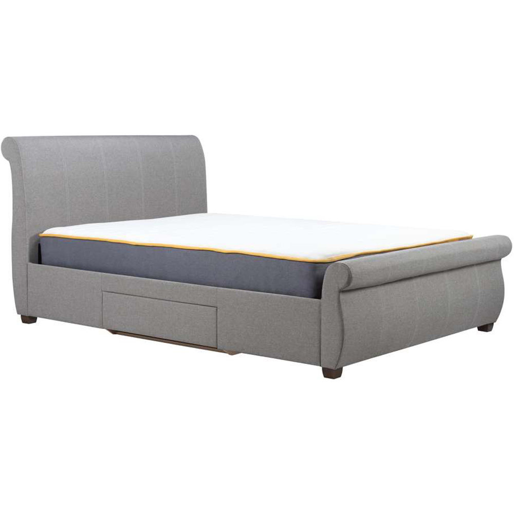Lancaster Double Grey Bed Image 3