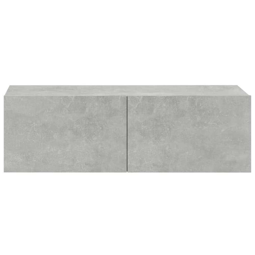 vidaXL 2 Door Wall Mounted Concrete Grey TV Cabinet Set of 2 Image 4