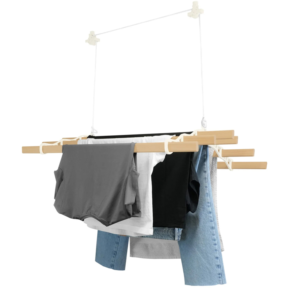 Monstershop Ivory Clothing Airer Ceiling Pulley 0.9m Image 3