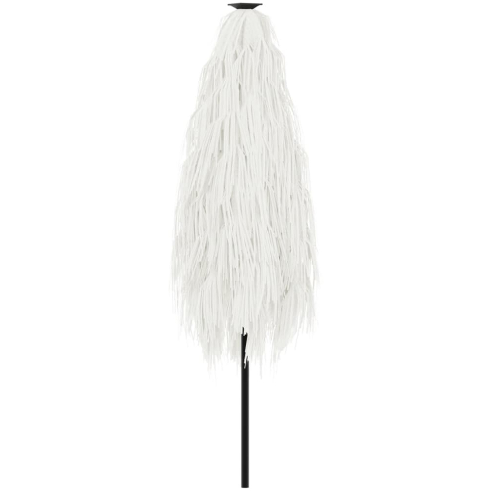 vidaXL White Straw Top Garden Parasol with Steel Pole 2.8m Image 5